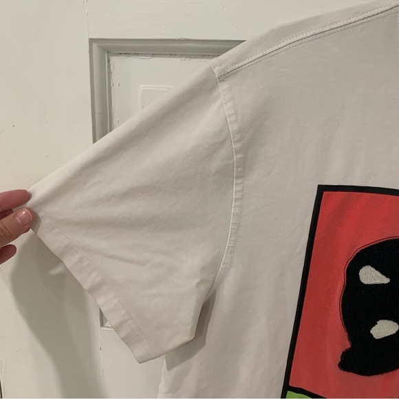 Ron Bass Men’s Villian Mask T Shirt Pop Art Textured Mixed Media Size X Large - Picture 4 of 11